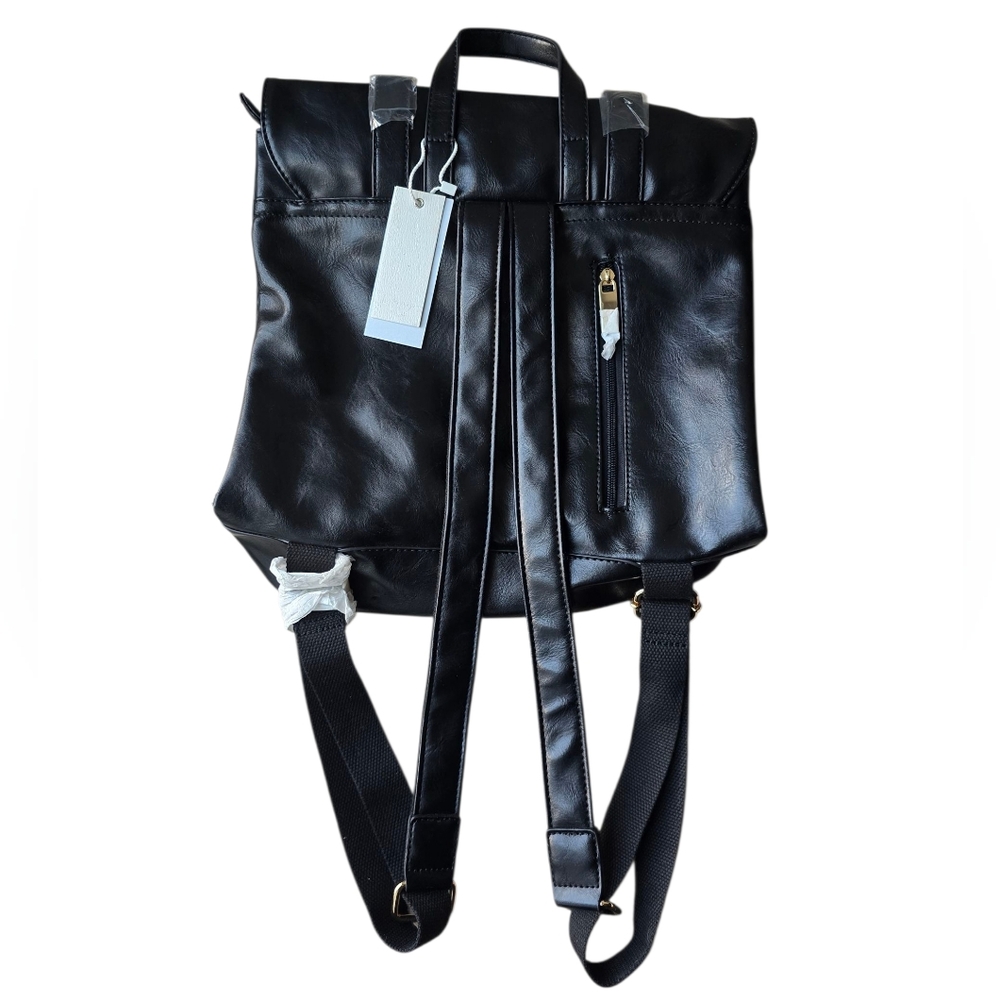 Virago Collection Vegan Leather Parker Fold-Over Backpack - Picture 6 of 10